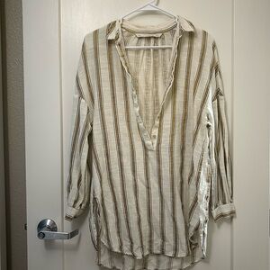 Zara long sleeve button down top